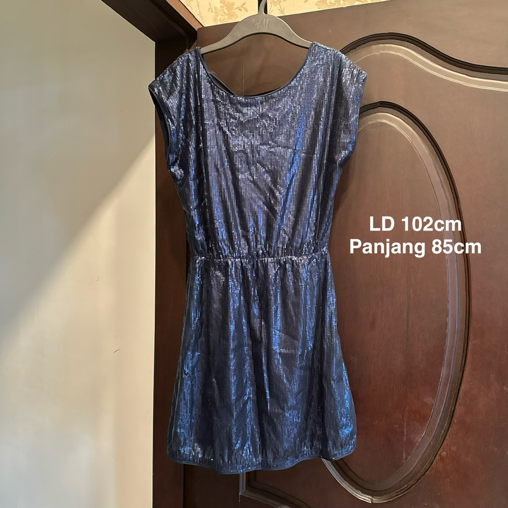 PRELOVED PL Dress Sequin Navy
