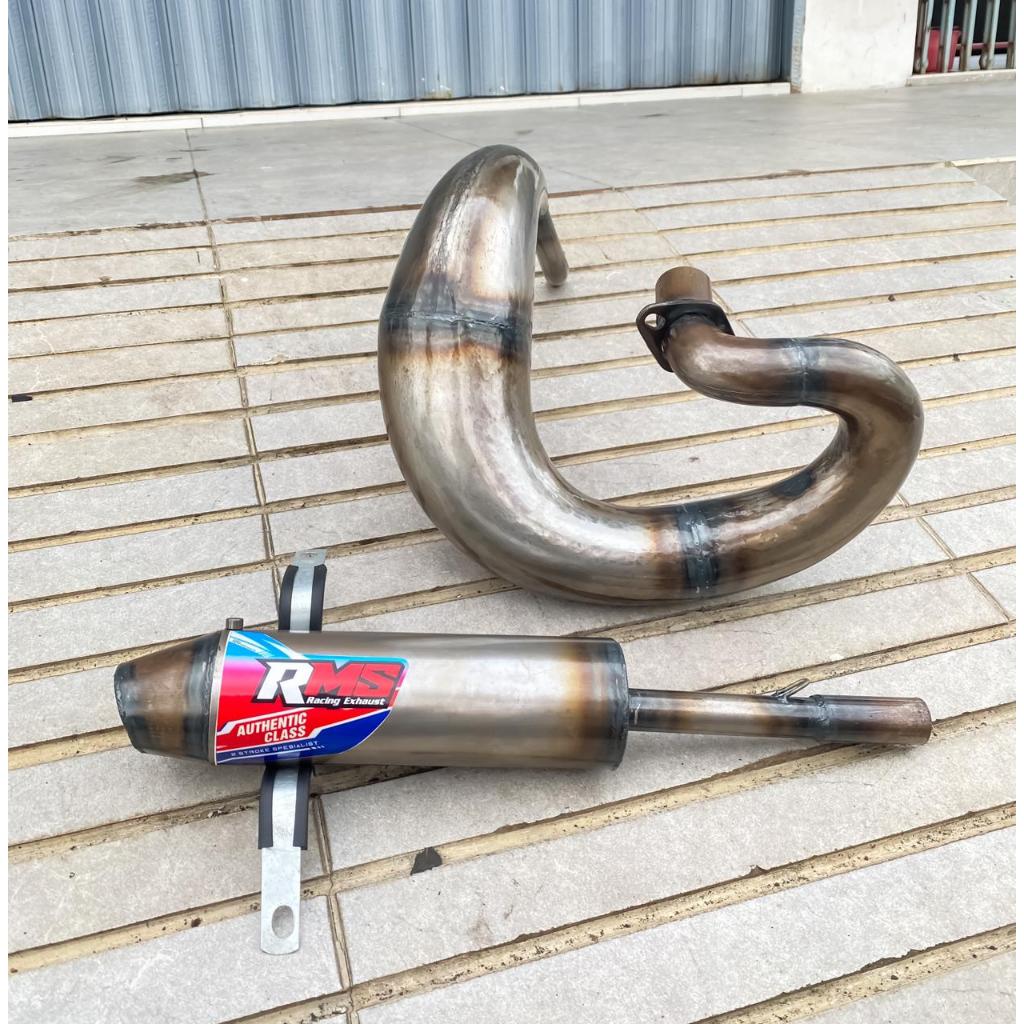 KNALPOT UDANG TRAIL SATRIA 2 TAK STAINLESS STEEL ORIGINAL RMS FRAME KLX / KTM