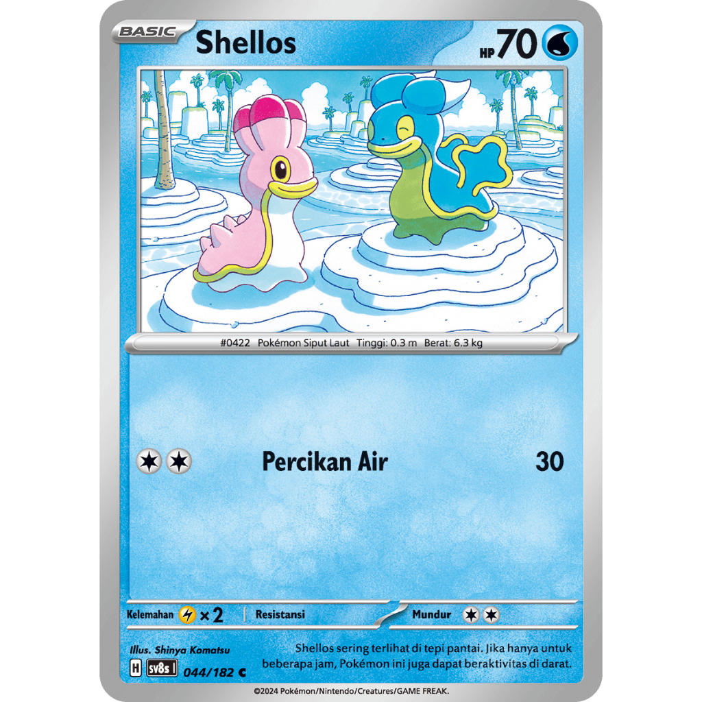Pokemon Shellos TCG Kartu Bulk Common