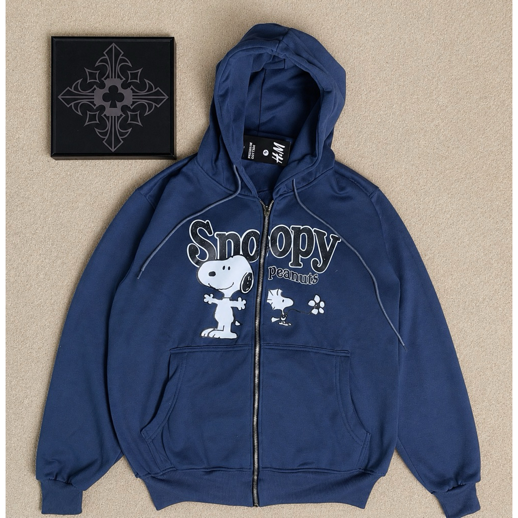 HOODIE SWEATER ZIPPER SNOOPY PEANUTS UNISEX