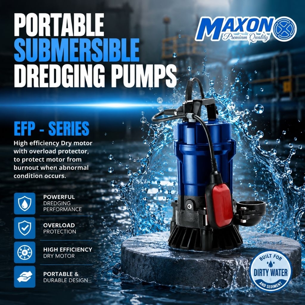 POMPA CELUP AIR KOTOR MAXON EFP 05 AUTO 2INCH POMPA LUMPUR SEWAGE PUMP