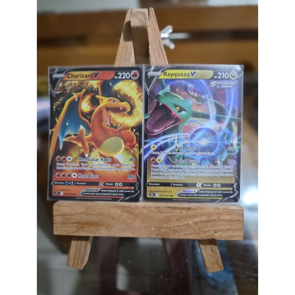 CHARIZARD & RAYQUAZA Kartu Pokemon Indo