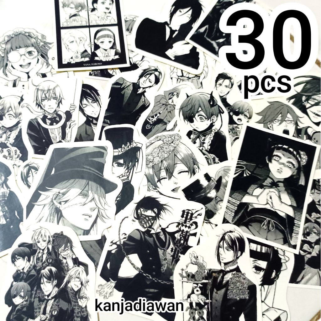 Stiker Black Butler Anime 30pcs Manga Black Butler