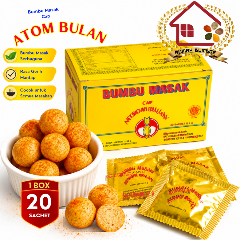 (20 sachet x 7gr) ATOM BUMBU CIMOL BOX Penyedap Rasa Cimol Cilok Harga Lebih Murah