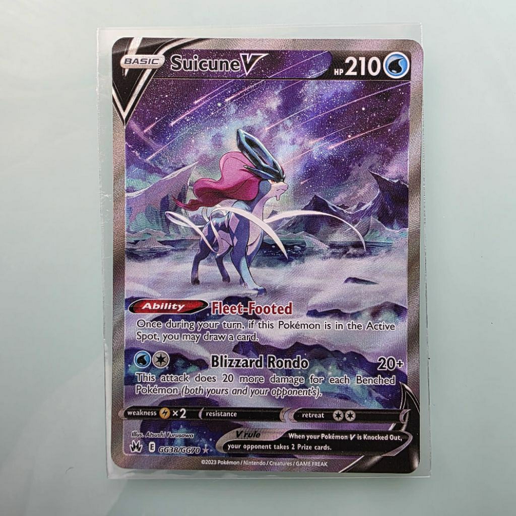 Pokemon TCG Suicune V GG38 Crown Zenith NMint