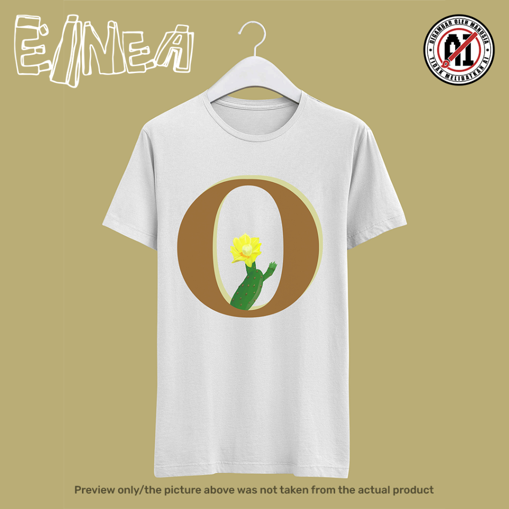Floral Monogram T-shirt by EINEA | Opuntia humifusa
