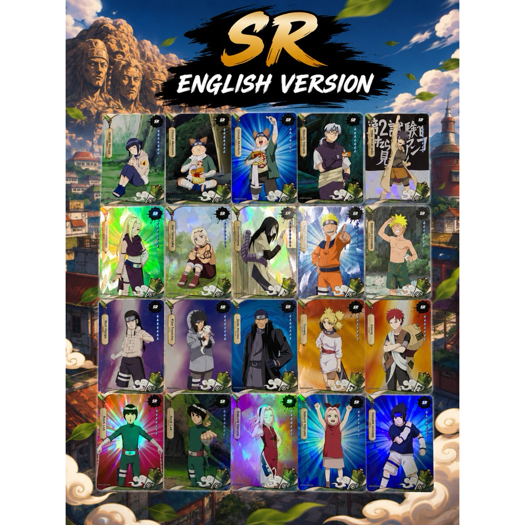 Naruto kayou card SR original english version set