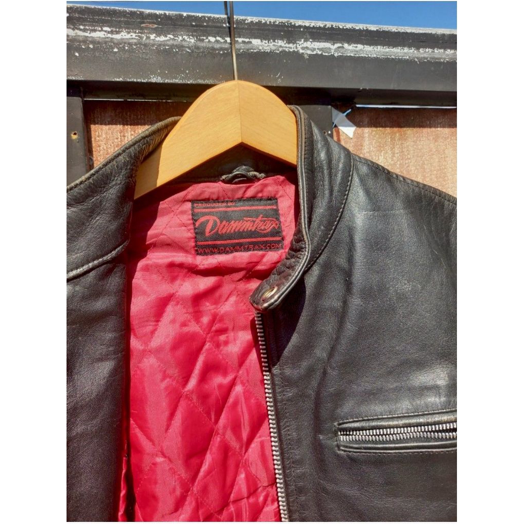 DAMMTRAX Caferacer Leather Biker Jacket X Jaket Kulit Avirex Harley Davidson RBC Aero Vanson Leather