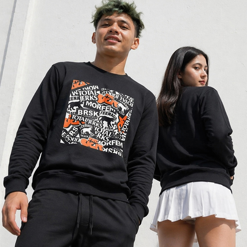 Sweater Total Jerks Teenage Death Star The Sigit Morfem Crewneck Sweatshirt Bahan Cotton Fleece | Un