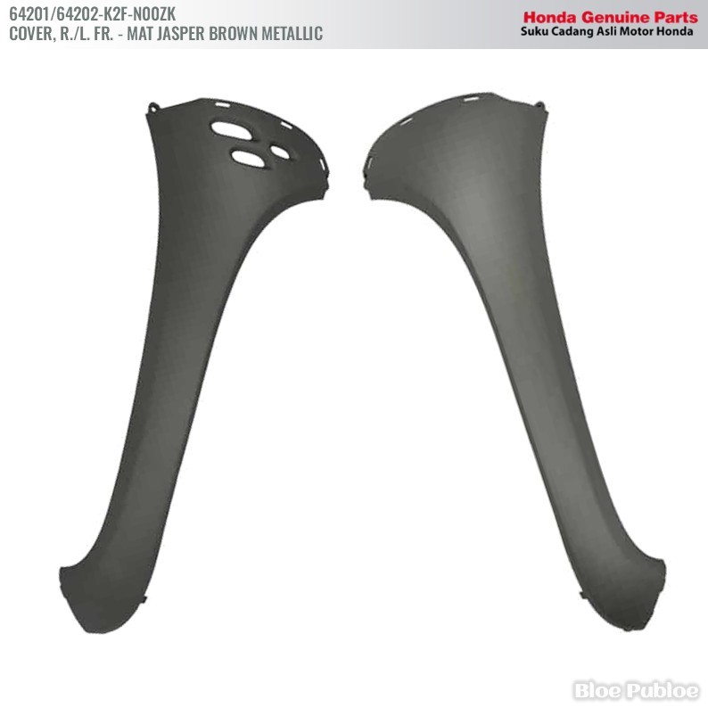 Body Depan Honda Scoopy eSP 2020 Coklat Doff - 64201K2FN00ZK - 64202K2FN00ZK - COVER, R./L. FR. MAT 