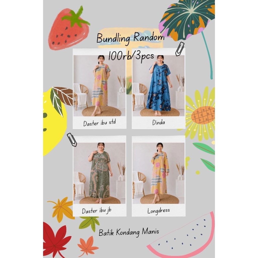 Paket Daster Murah Daster 100rb 3pcs  Bundling Daster Malioboro Bahan Rayon