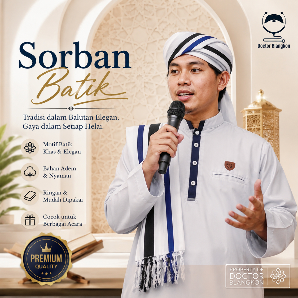 Sorban Yaman Motif Batik Print | Sorban Batik Rayon | Sorban Rida Kasmiri