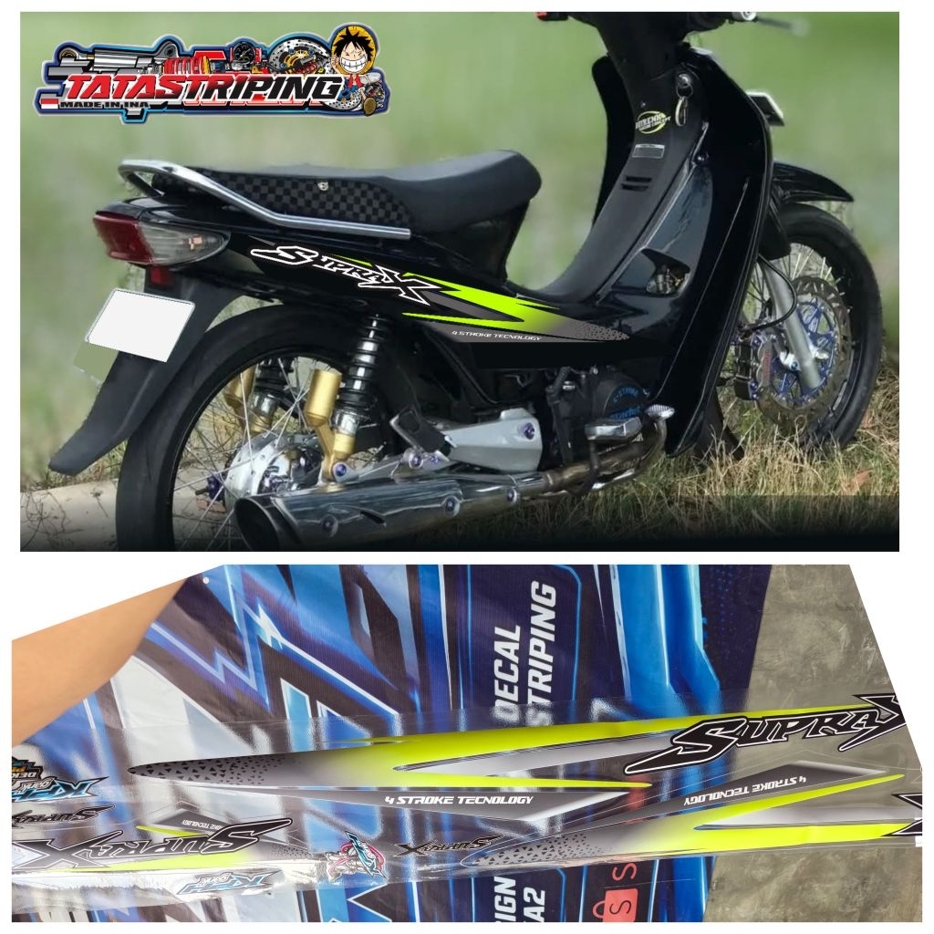 striping transparan model Supra fit t Supra x 100 model striping Supra 100