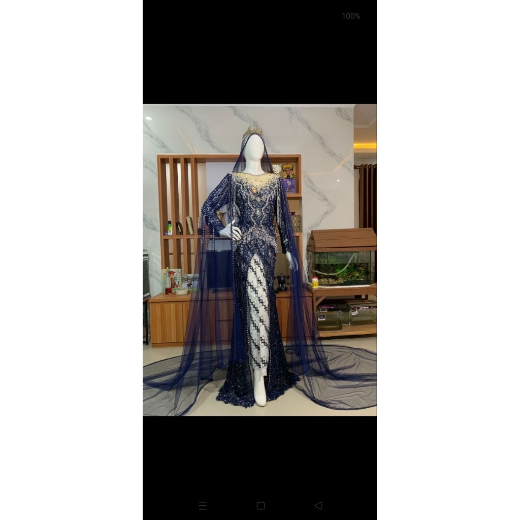 Kebaya navy full payet