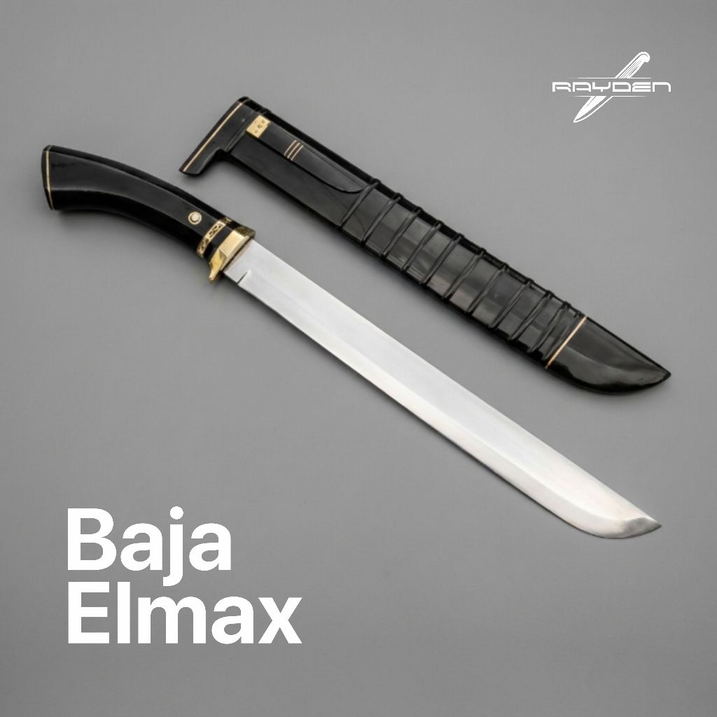 Knife Premium Elmax / N695 / Pisau Sultan Full Tanduk 25 30 cm
