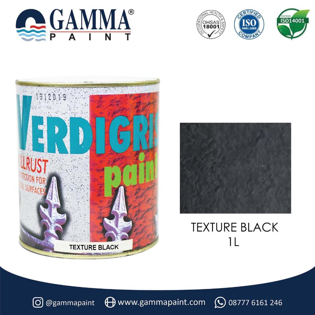 Verdigris Texture BLACK - Cat Tekstur untuk Besi 1L