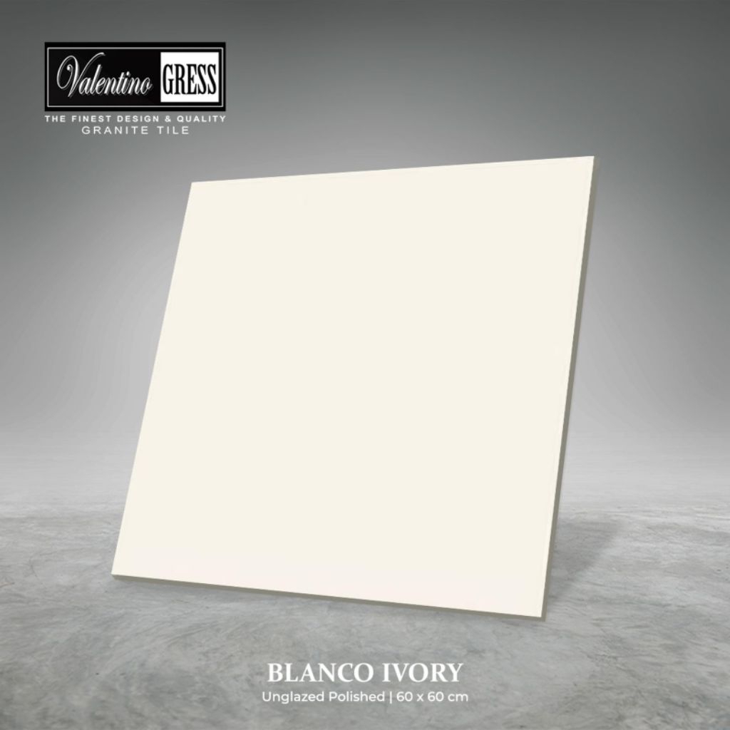 GRANITE 60X60CM VALENTINO GRESS BLANCO IVORY | UNGLAZED POLISHED