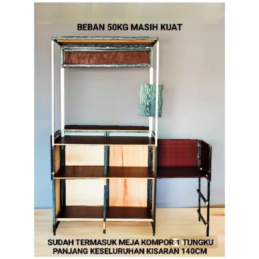 Booth Portabel Kayu Pinus Anti Air Mudah Dilipat