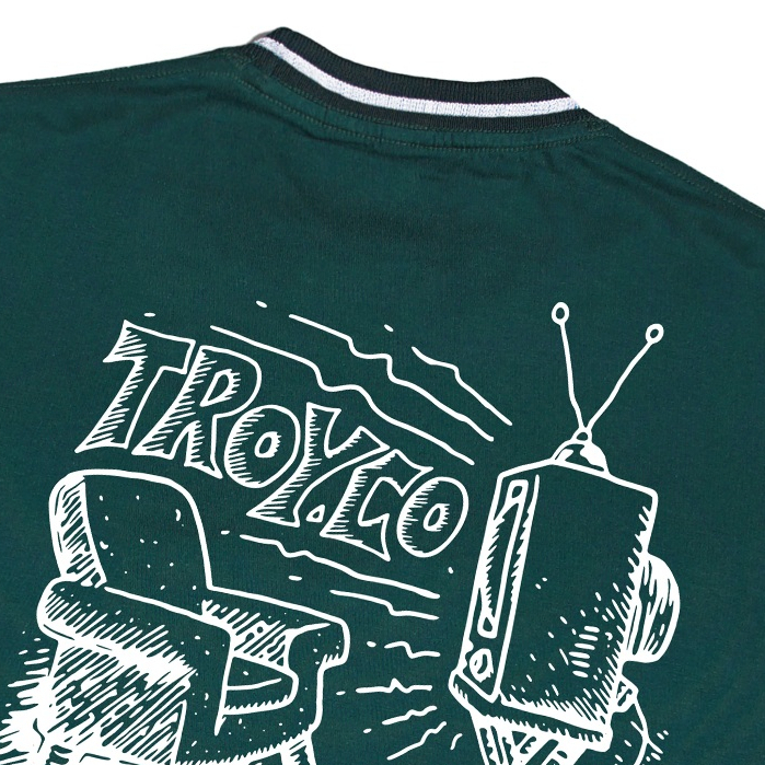 Troy Company Striped Rib Tshirt Green Virtual Pleasure - Kaos Pria Lengan Pendek Hijau KST 3032-2G1W