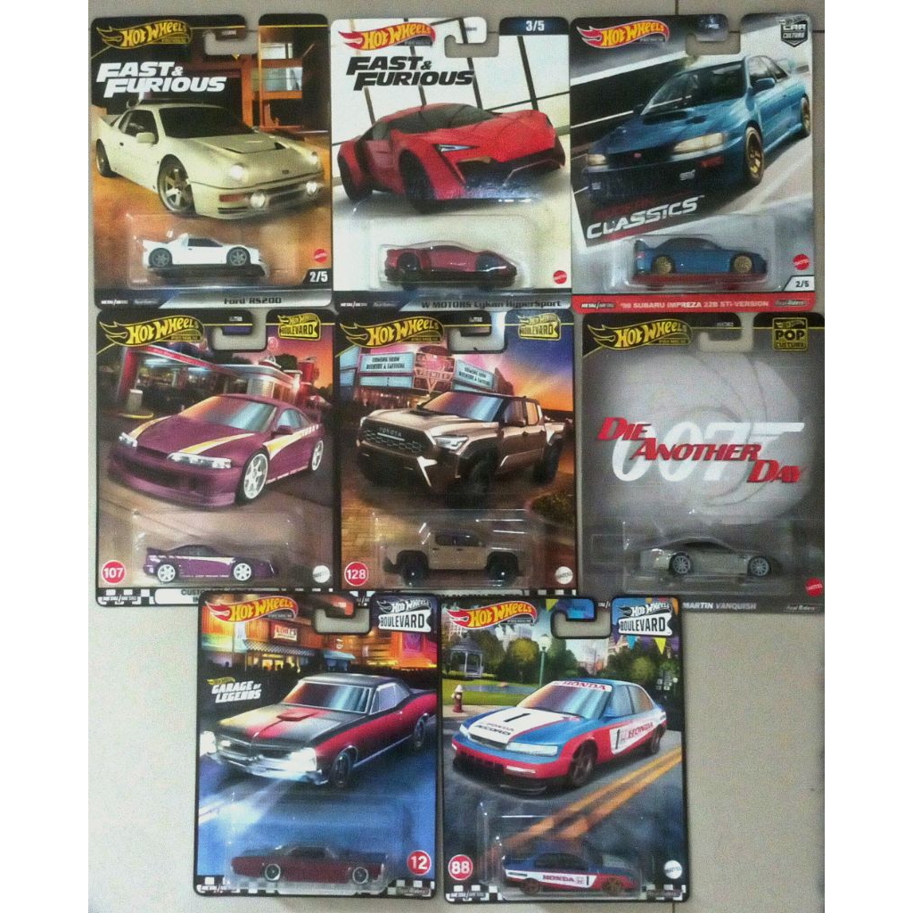 hot Wheels Premium fast and furious Boulevard Subaru Impreza classic paket murah take all 8 pcs sesu
