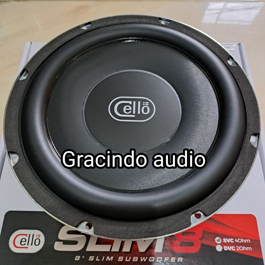 Subwoofer Cello Slim 8 100watt RMS Original Cello Subwoofer 8inch 1pc