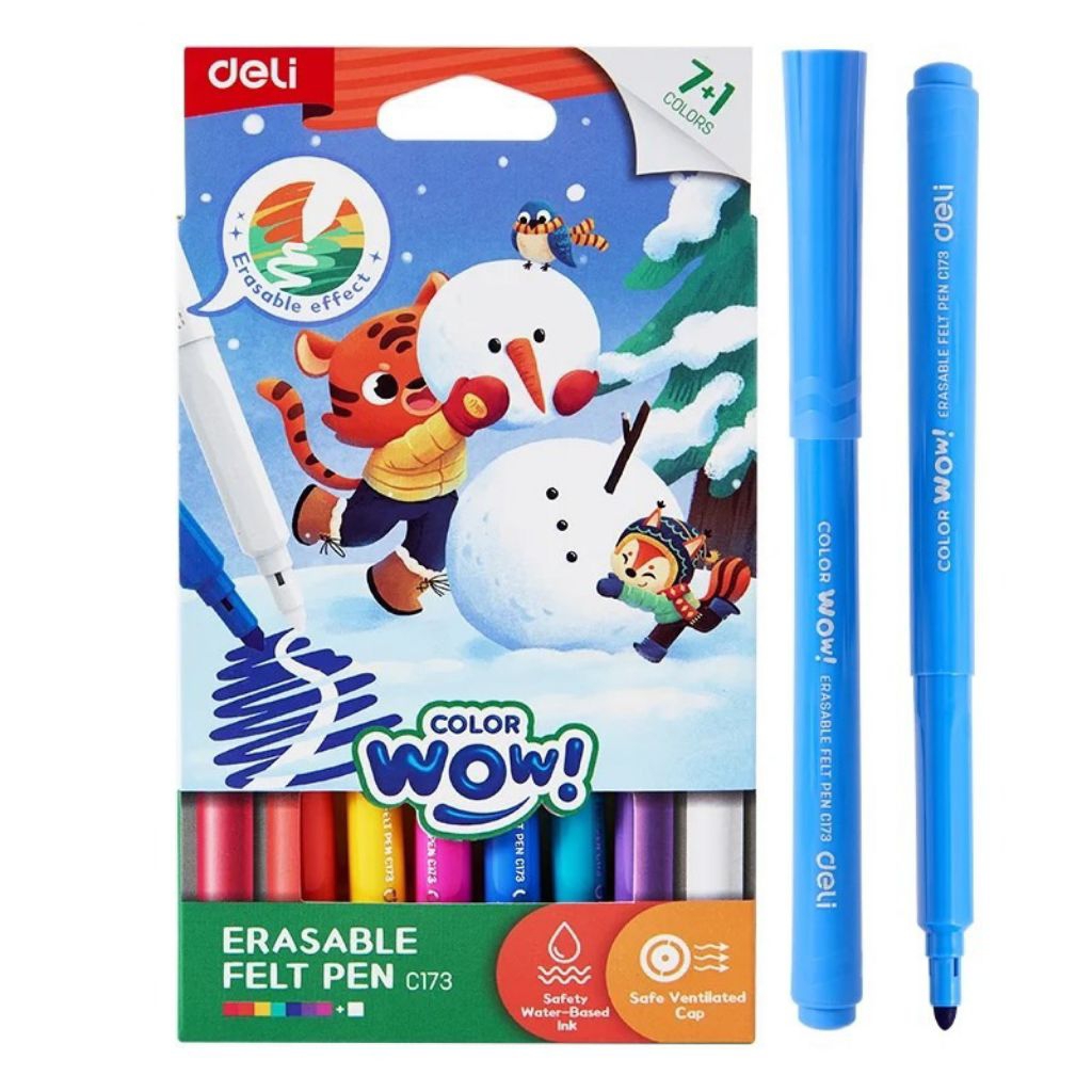 Deli C173 Color Wow Erasable Felt Pen