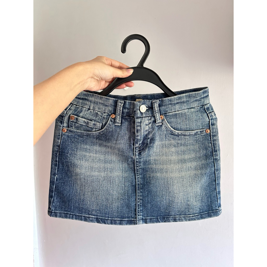 denim mini skirt y2k 90s style rok mini vintage