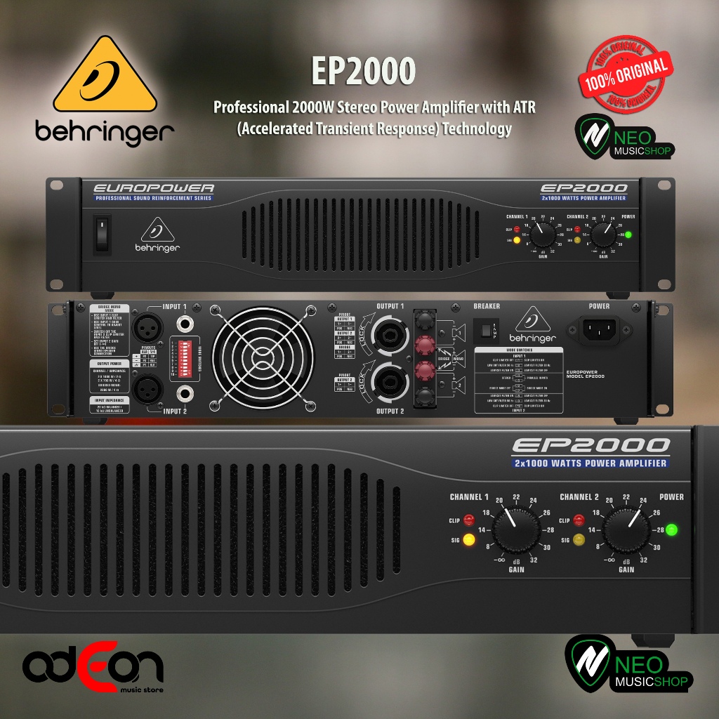 BEHRINGER EP2000  Professional 2000W Stereo Power Amplifier