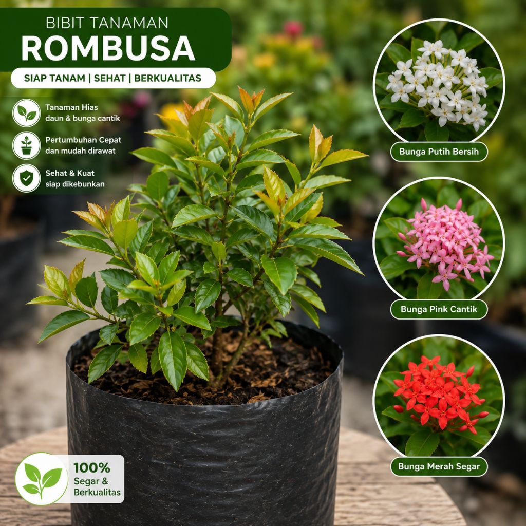 bibit bunga rombusa/bibit bunga rombusa putih/bunga rombusa/tanaman rombusa