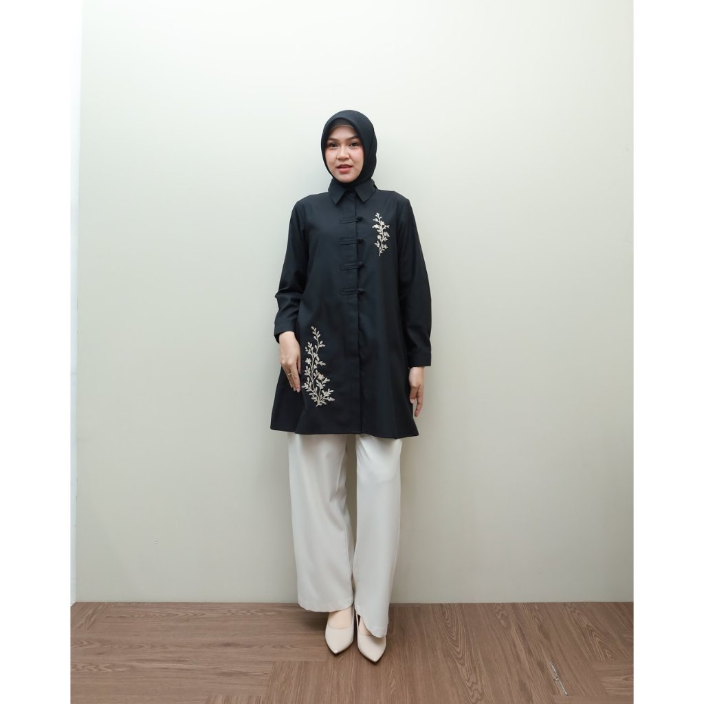 Hijab Mamah icis - TUKA Tunik Embroidery Cheongsam I Pakaian Wanita