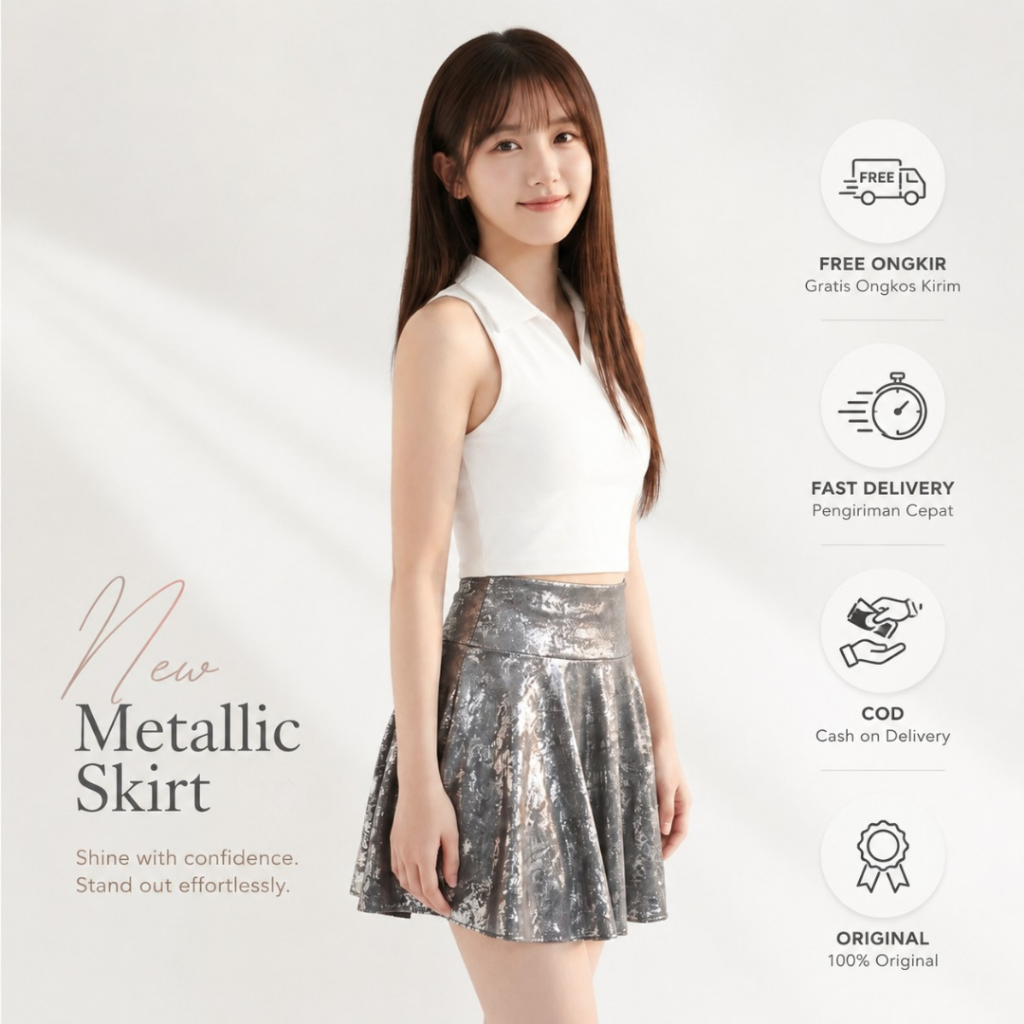Rok Dance Wanita Cewek Line Salsa Zumba Kpop Latin Cheerleading Casual Sport Classic Bachata Nari Da