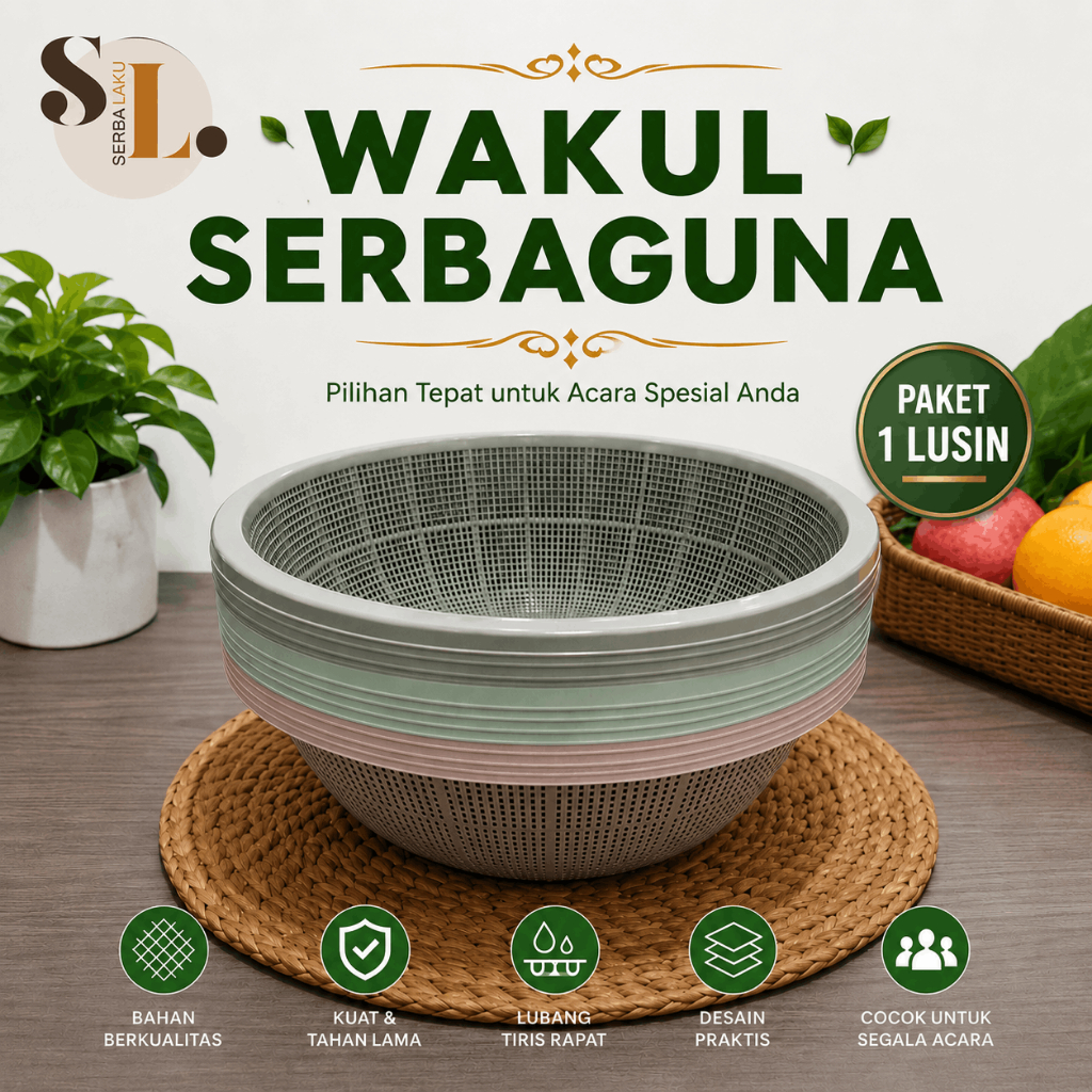 1 LUSIN WAKUL HAJATAN SERBAGUNA / WAKUL BERKATAN