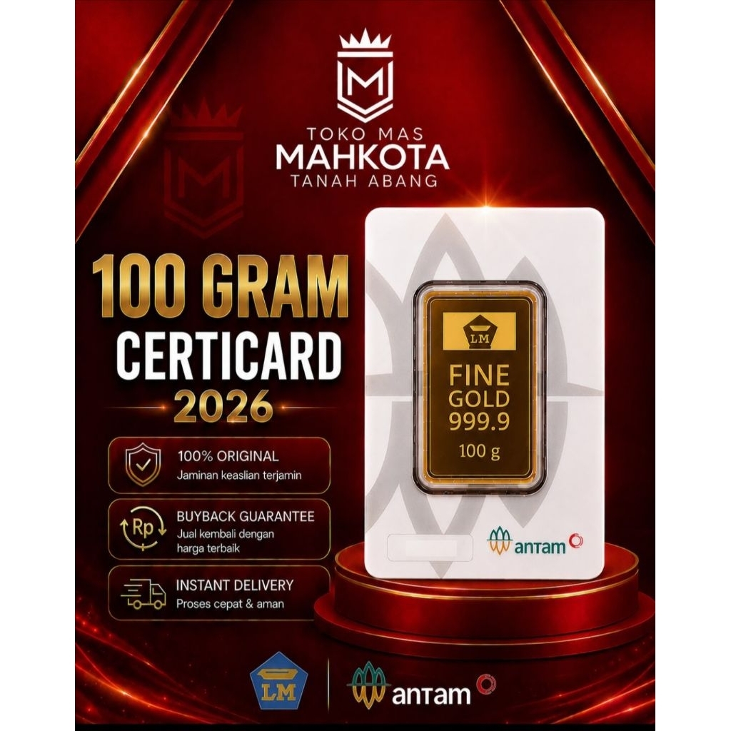 logam mulia antam press edisi 2026 100gram (harga sebagian)