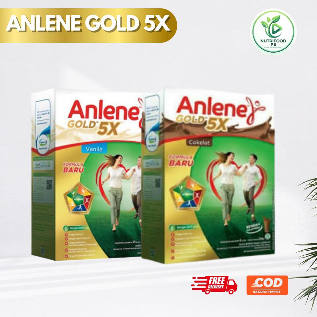 Anlene Gold 5X 230gr Susu Tinggi Kalsium Untuk Dewasa dan Lansia Nutrisi Tulang