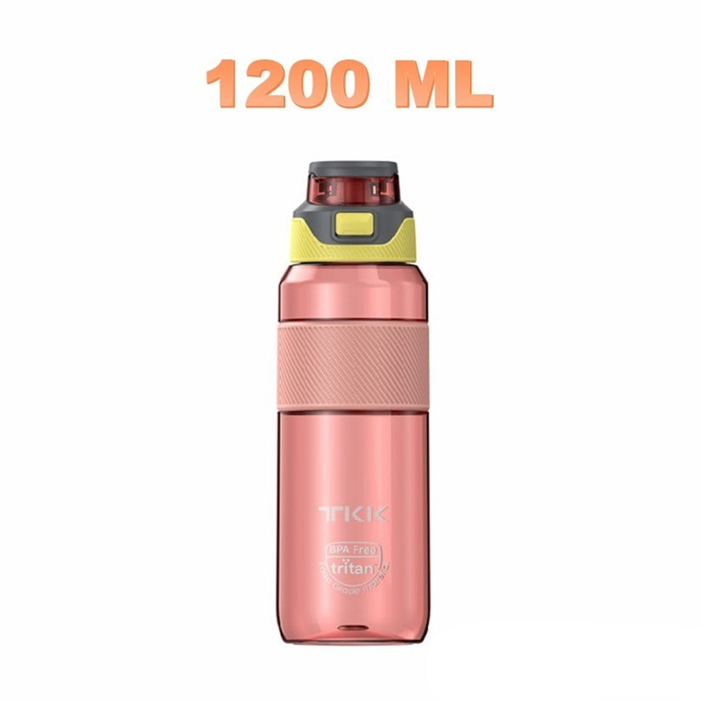 BOTOL MINUM TRITAN TKK-1010 TKK JAMES SPORTS WATER BOTTLE 1200ML - CORAL PINK