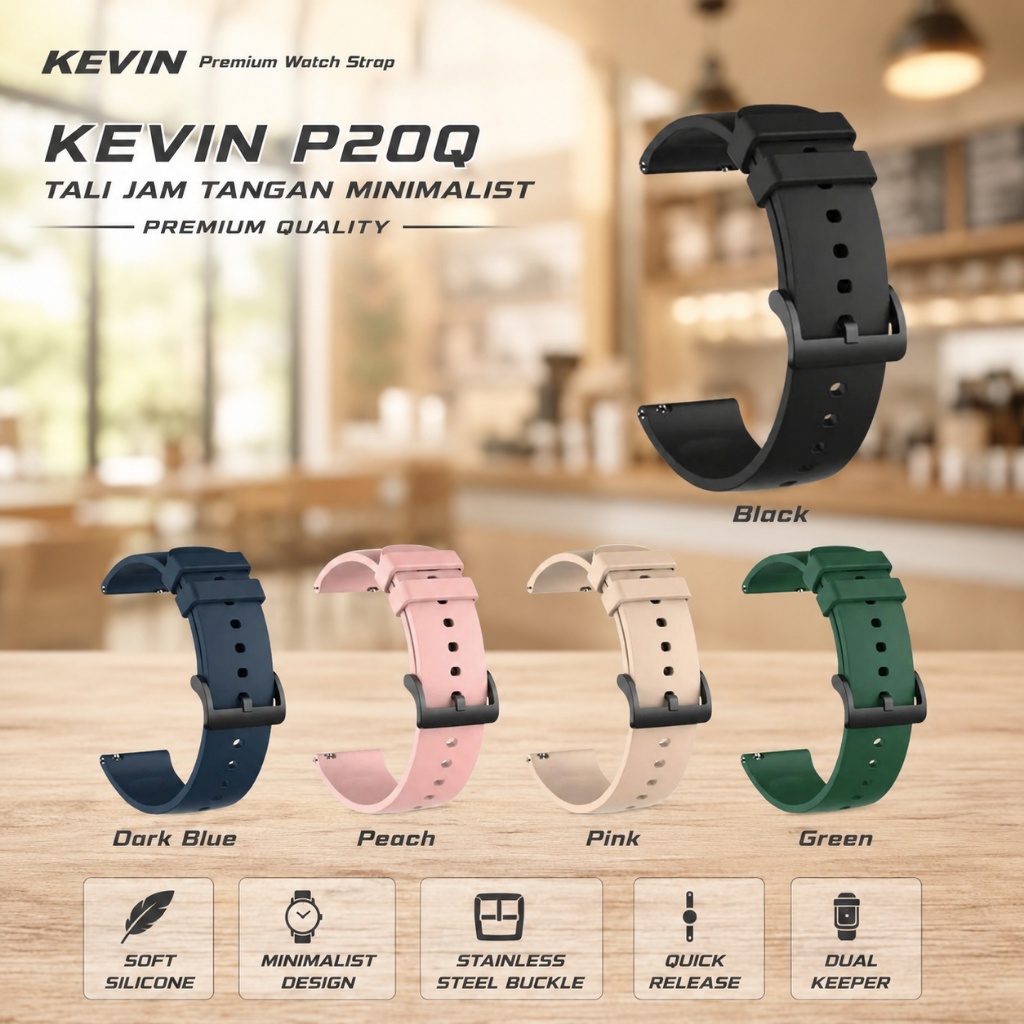 Strap Tali Jam Tangan Omega X Swatch Bioceramic Moonswatch 42mm - Silikon Pure Polos Simple 20mm P20