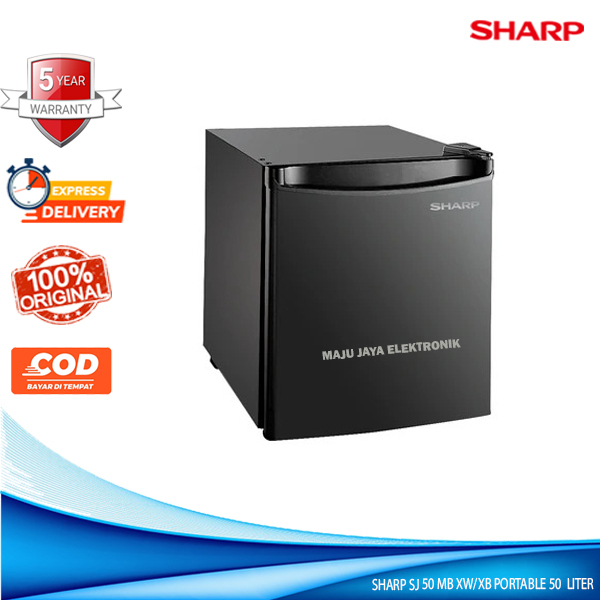 Kulkas 1 Pintu SHARP SJ 50 MB XB/XW Mini Portable 50 Liter Kulkas Hotel
