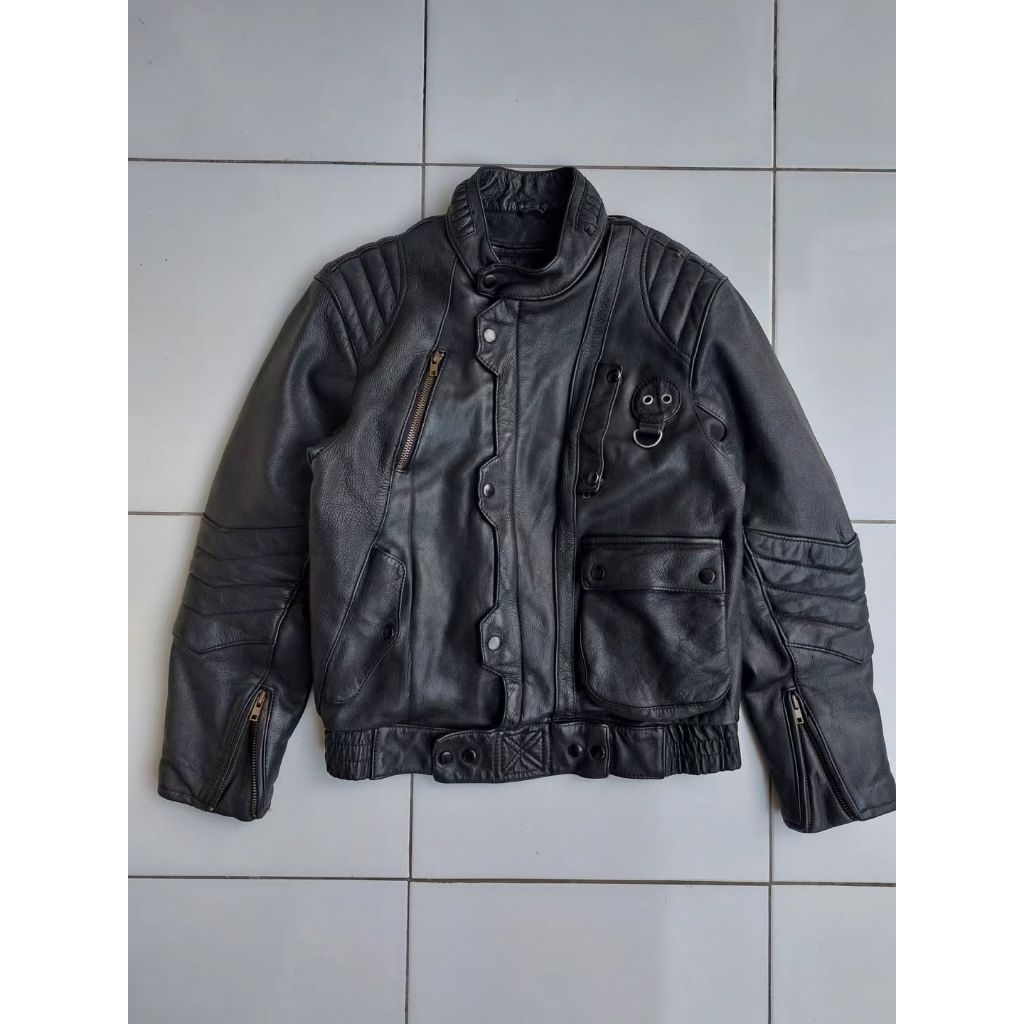 KADOYA JAPAN VINTAGE BIKER LEATHER JACKET CLASSIC RETRO JAKET KULIT