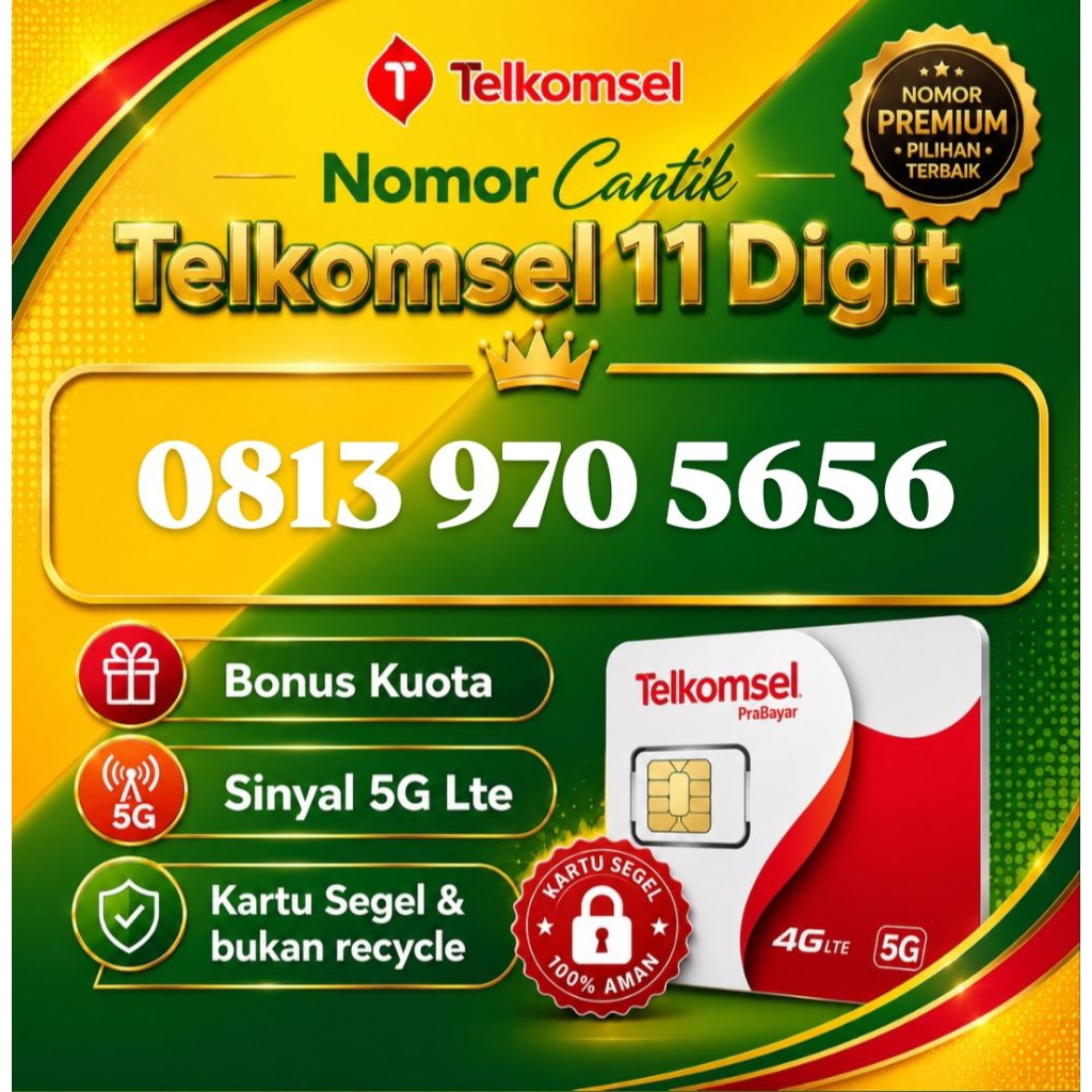 kartu perdana Telkomsel simpati 11 angka bonus kuota 3GB