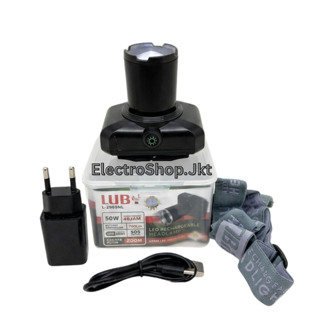 SENTER KEPALA PREMIUM LUBY 50W L2905 ZOOM LED LUBY L-2905 HEADLAMP LUBY 50 WATT L2905NL