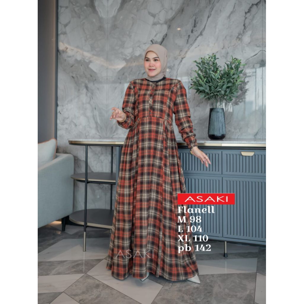 Gamis flanel by asaki