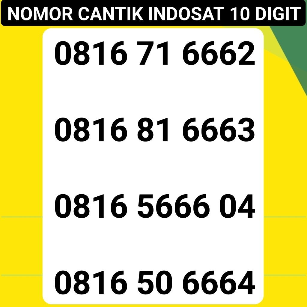 NOMOR CANTIK INDOSAT IM3 MENTARI 10 DIGIT 11 DIGIT 4G 5G LANGKA PRABAYAR