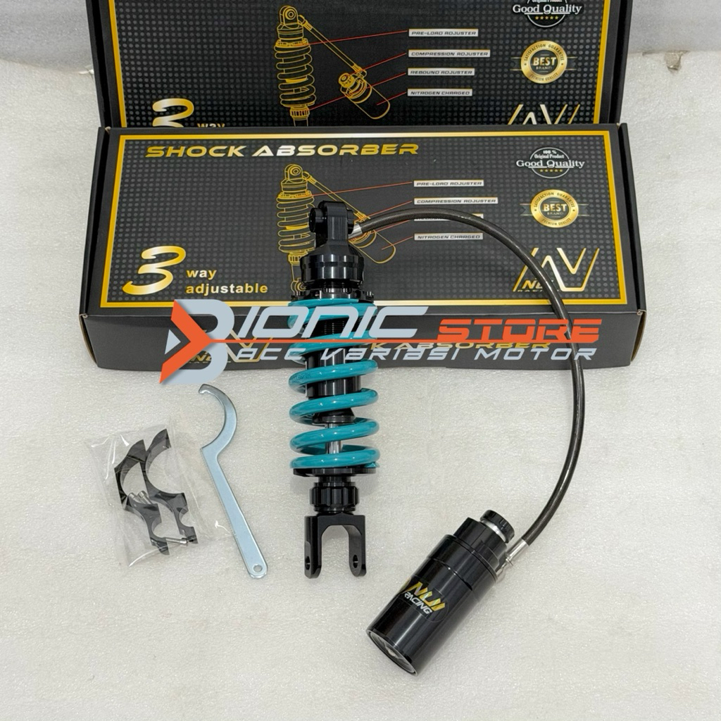 MONOSHOCK VIXION OLD VIXION NEW R 15 NUI RACING TABUNG PISAH SHOCK NUI RACING REBOND PRELOAD