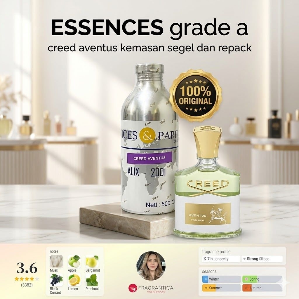 ESSENCES GRADE A/AVENTUS/ALIX/KEMASAN SEGEL REPACK/BIBIT MURNI