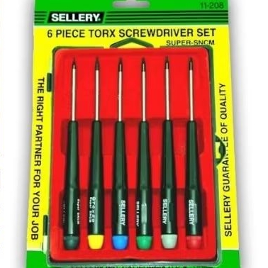 OBENG TORX BINTANG SET 6 PCS SELLERY 11-208 Obeng bintang set 6pcs