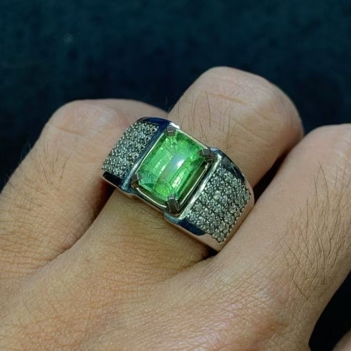 Cincin Natural Rutilated Peridot