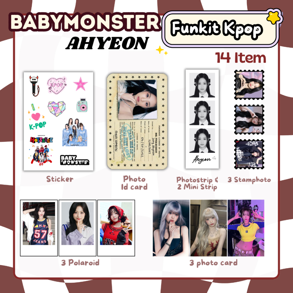 FANKIT Babymonster Official Drip Era Merchandise 14 Items | FANKIT BABYMONSTER Ahyeon | Hampers Kpop