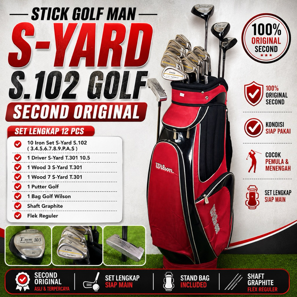 Stick Golf Man S-Yard Golf Japan Fullset Bag Golf Second Original