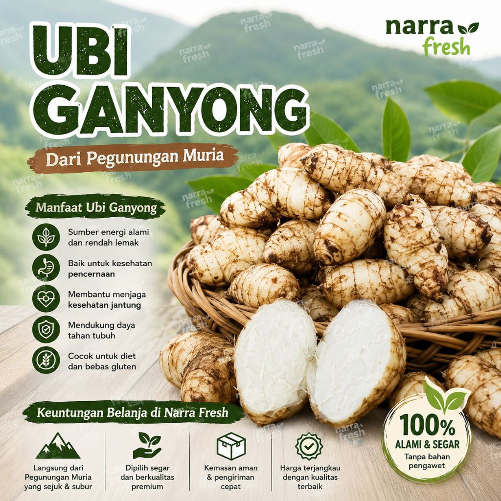 Ubi Ganyong Lodro Muria Fresh 1kg