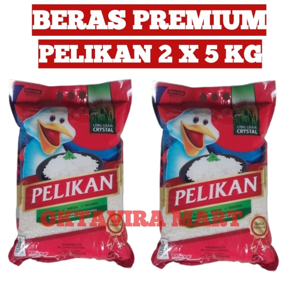 BERAS PELIKAN / BERAS PELIKAN 2 X 5 KG / BERAS SUPER PREMIUM